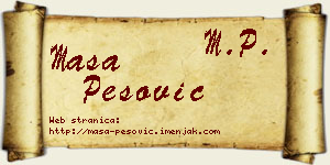 Maša Pešović vizit kartica